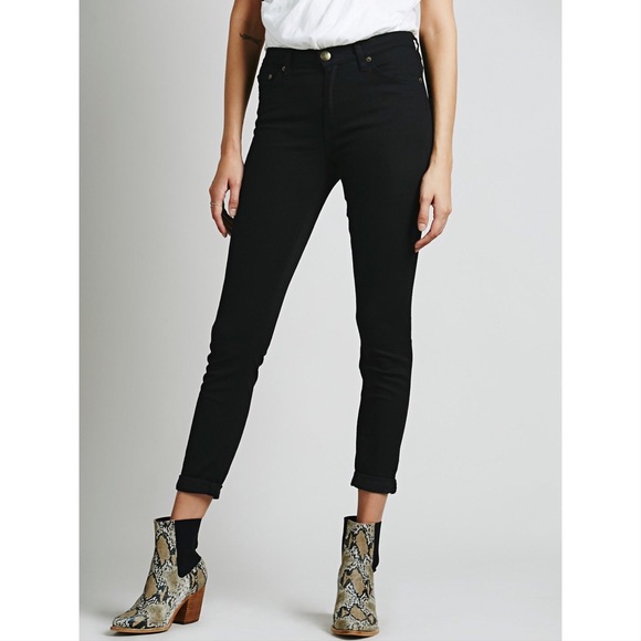 Free People Denim - Free People High-rise Roller Crop Skinnies